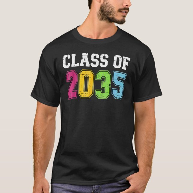 Class of 2035 grow with me kindergarten to graduat T-Shirt (Front)