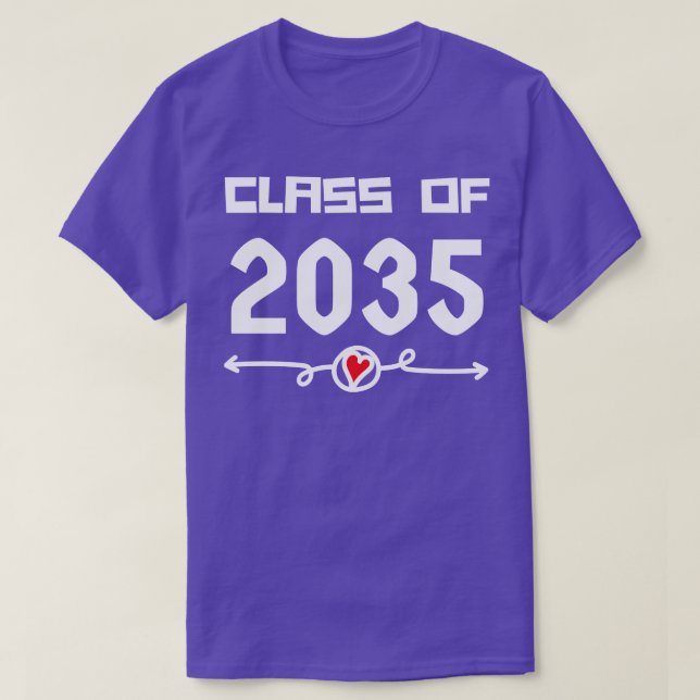 Class Of 2035 Grow With Me T-Shirt (Design Front)