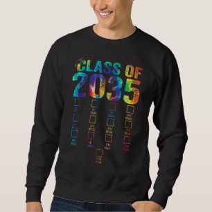 Class of 2035 Grow With Me With Space For Checkmar Sweatshirt
