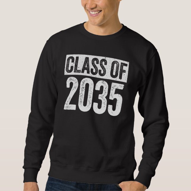 Class Of 2035 Kindergarten Graduate Grow With Me G Sweatshirt (Front)