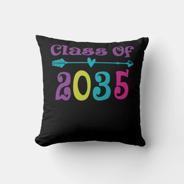 Class Of 2035 Kindergarten Pre K Grow With Me Grad Cushion (Front)