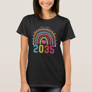 Class Of 2035 Kindergarten Pre k Grow with Me Grad T-Shirt