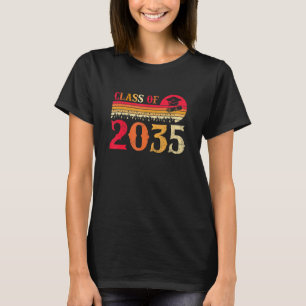 Class Of 2035 Kindergarten Pre K Grow With Me Grad T-Shirt
