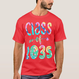 Class Of 2035 Kindergarten Pre K Grow With Me Grad T-Shirt