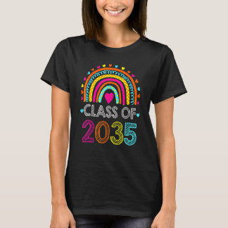 Class Of 2035 Kindergarten Pre-K Grow With Me Grad T-Shirt