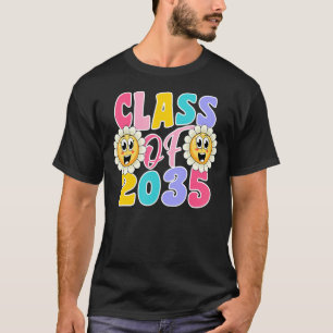 Class Of 2035 Kindergarten Pre k Grow with Me Grad T-Shirt