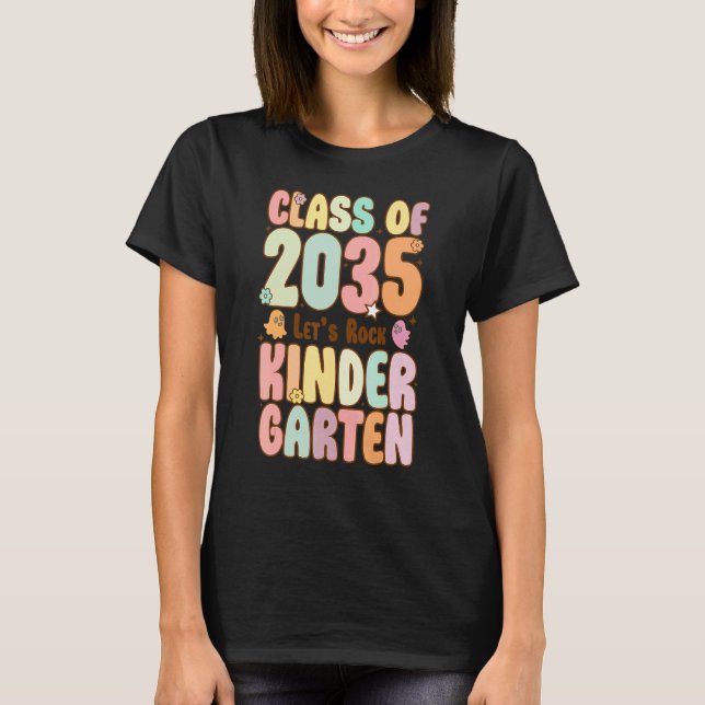 Class of 2035 Kindergarten Teacher Women Kids Back T-Shirt (Front)