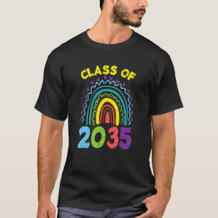 Class Of 2035 Rainbow First Last Day Graduation Gr T-Shirt