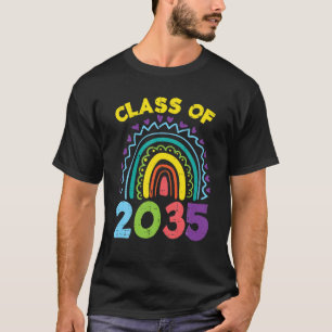 Class Of 2035 Rainbow First Last Day Graduation Gr T-Shirt