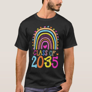 Class Of 2035 Rainbow Pre K Kindergarten Graduatio T-Shirt