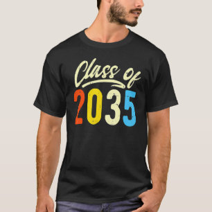 Class Of 2035 Retro First Day Of Kindergarten Grow T-Shirt