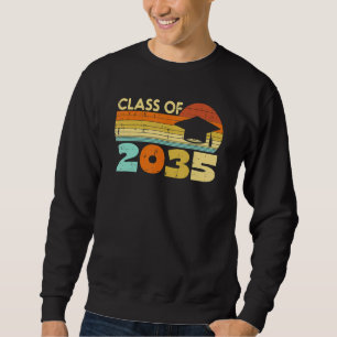 Class Of 2035 Retro First Last Day Grow With Me Gr Sweatshirt