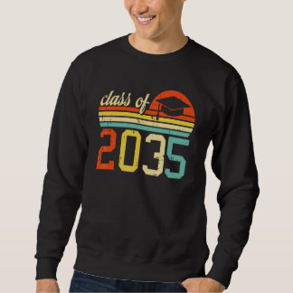 Class Of 2035 Retro Pre K Kindergarten Pre School  Sweatshirt