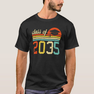 Class Of 2035 Retro Pre K Kindergarten Pre School  T-Shirt