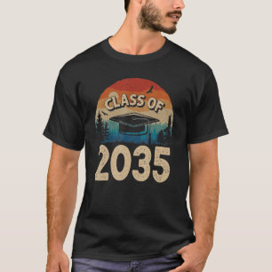 Class Of 2035 Vintage Sunset Senior of 2035 Kinder T-Shirt