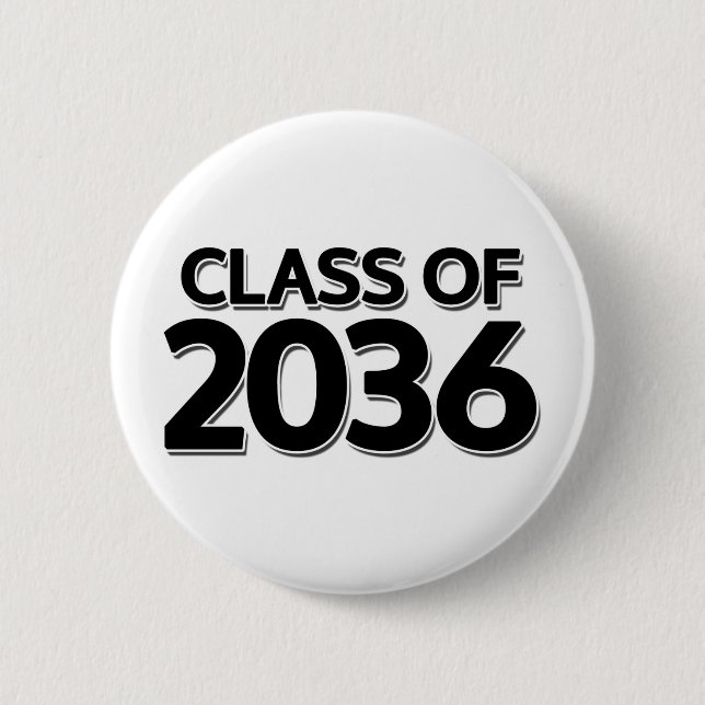 Class of 2036 6 cm round badge (Front)