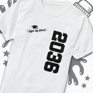 Class of 2036 Graduation Sign My Shirt Senior 2036