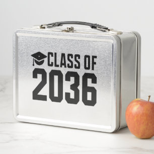 Class Of 2036 Grow With Me Back to School Metal Lunch Box