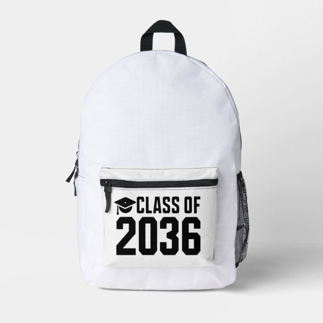 Class Of 2036 Grow With Me Back to School Printed Backpack (Front)