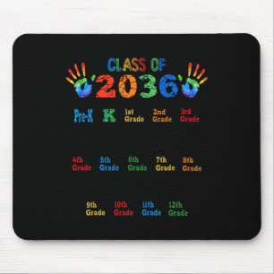 Class of 2036 Grow With Me Colour Handprint Pre-K Mouse Pad