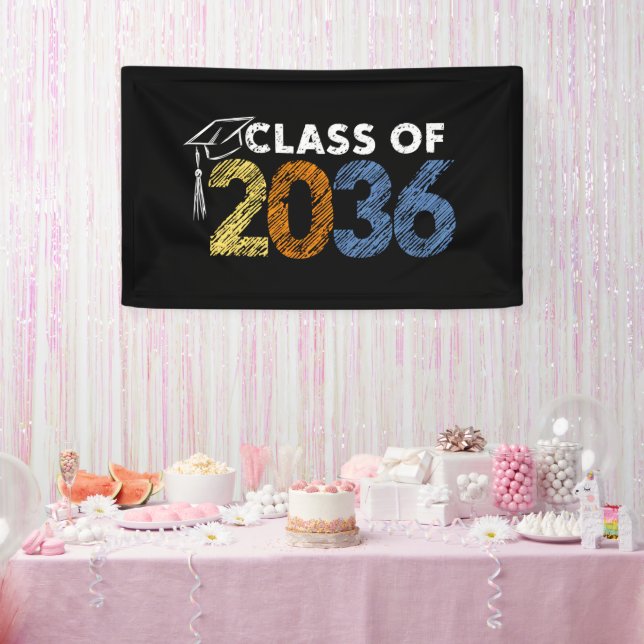 Class of 2036 Grow With Me First Day of School  Banner (Party)