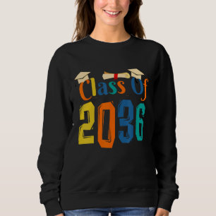 Class of 2036 Grow With Me First Day of School Gra Sweatshirt