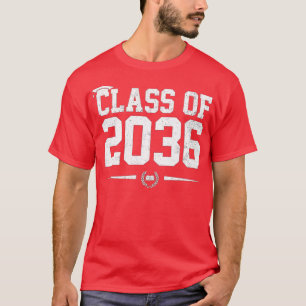 Class Of 2036 Grow With Me Graduation First Day Of T-Shirt