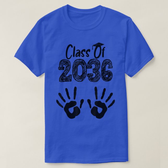 Class Of 2036 Grow With Me Shirt Handprint On Back (Design Front)