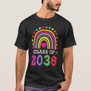 Class Of 2036 Kids Graduation Pre K Graduate Rain T-Shirt