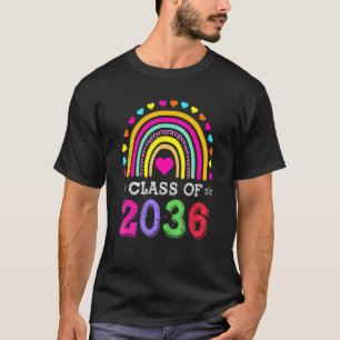 Class Of 2036 Kids Graduation Pre K Graduate Rain T-Shirt