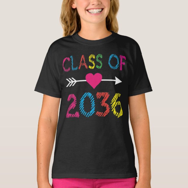 Class Of 2036 Pre-K Crew Preschool Graduation Kids T-Shirt (Front)