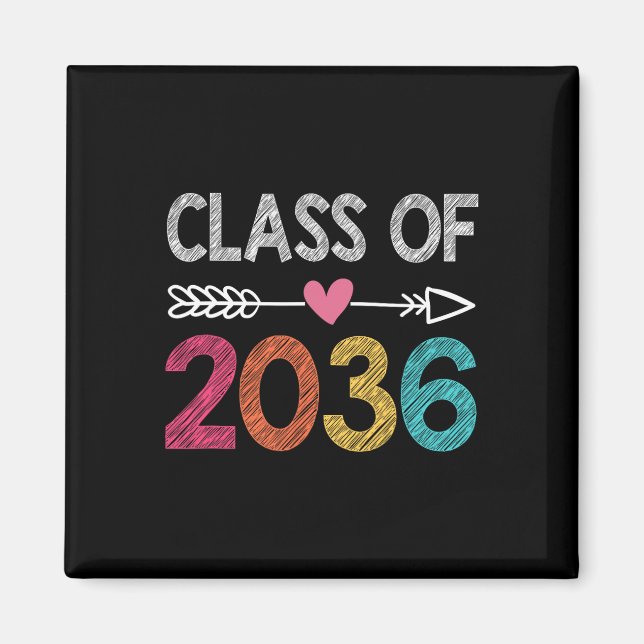 Class Of 2036  Pre-K Graduate Preschool Graduation Magnet (Front)