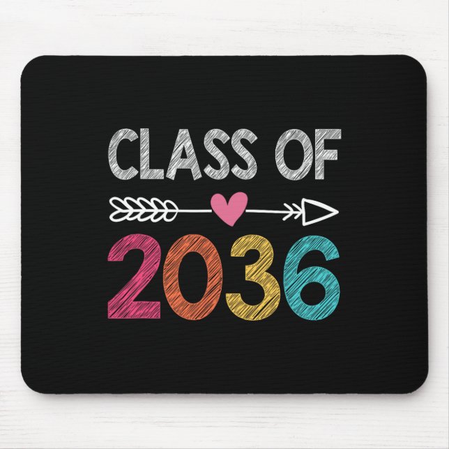 Class Of 2036  Pre-K Graduate Preschool Graduation Mouse Pad (Front)