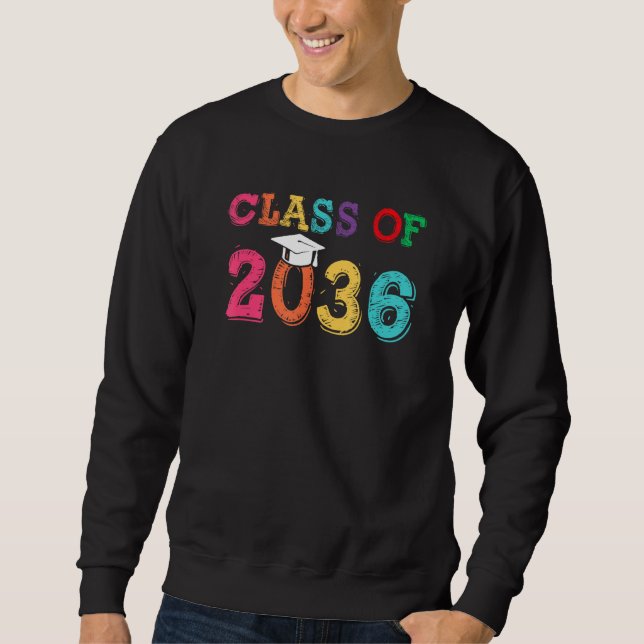 Class Of 2036 Pre K Graduate Preschool Graduation  Sweatshirt (Front)