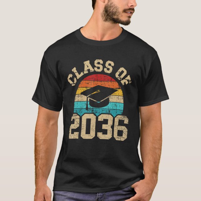 Class Of 2036 Pre K Grow With Me Graduation Kids B T-Shirt (Front)