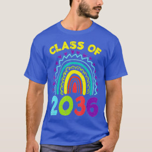 Class Of 2036 Rainbow First Last Day Graduation Gr T-Shirt