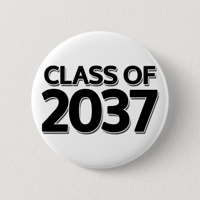 Class of 2037 6 cm round badge (Front)