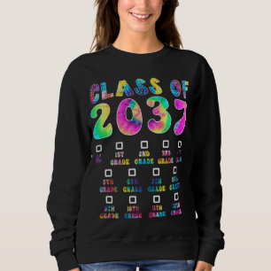 Class Of 2037 Graduate Preschool Kindergarten Tie Sweatshirt