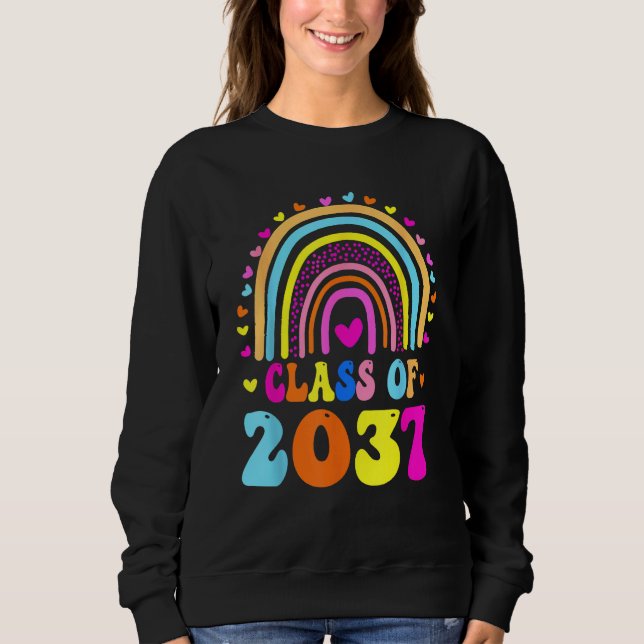 Class Of 2037 Grow With Me Kindergarten Graduation Sweatshirt (Front)