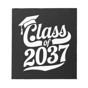 Class Of 2037 Grow With Me Proud Graduate Notepad