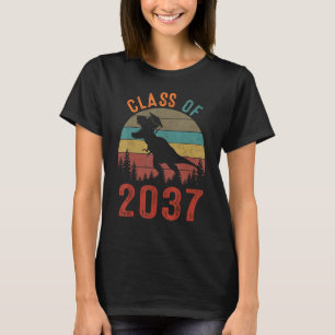 Class Of 2037 Kindergarten Dinosaurs Boys Kid Back T-Shirt