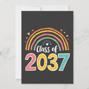 Class Of 2037 Kindergarten Graduation School Announcement