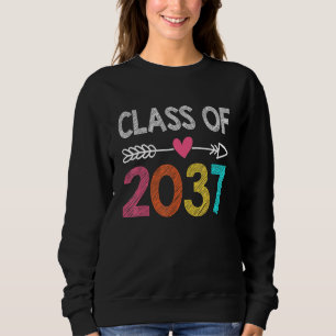 Class Of 2037 Kindergarten Pre K Grow With Me Grad Sweatshirt