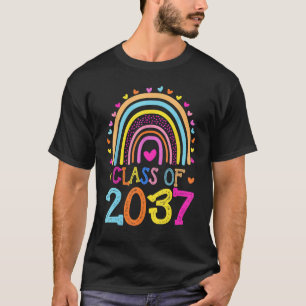 Class Of 2037 Rainbow Pre K Kindergarten Graduatio T-Shirt