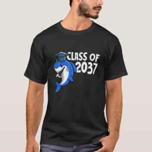 Class Of 2037 Shark Graduate Pre K Kindergarten Pr T-Shirt