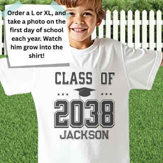Class of 2038 for First Day of School Photo T-Shirt