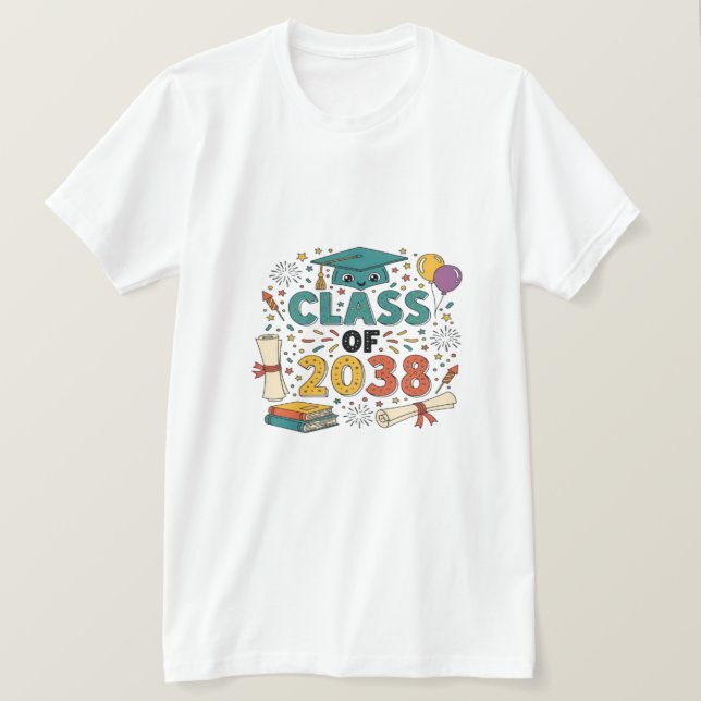 Class of 2038 Graduation Design       Celebrate th T-Shirt (Design Front)