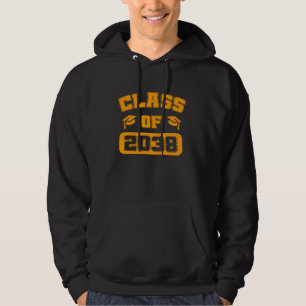 Class Of 2038 Grow With Me Class 2038 Idea Senior  Hoodie