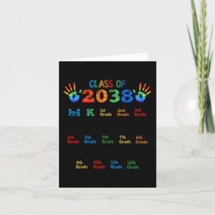 Class of 2038 Grow With Me Colour Handprint Pre-K Card