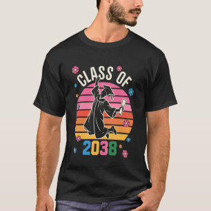Class of 2038 Grow With Me Funny Kindergarten Back T-Shirt